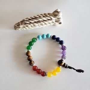 New Yaga meditation seven chakra stretch bracelet genuine beads